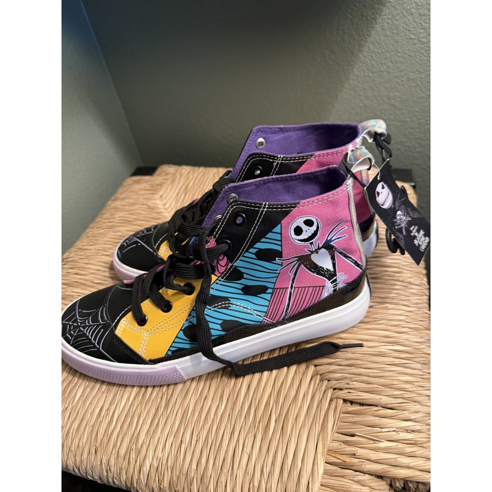 Disney The Nightmare Before Christmas Jack & Sally High Top Shoes Size 9 NWT
